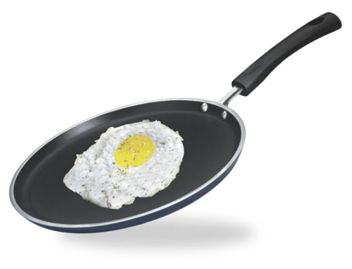 Vinod Zest Aluminium Non Stick Dosa Omni Tawa - 28cm | 3mm Extra Thick | 3 Layer Ceramic Coat | Bakelite Handle | Toxin Free | Gas Base - 1 Year Warranty